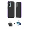 MARSİLYAN™- Galaxy A35 5G Kılıf Eksen Işık - Siyah 3D Antistatik Seramik Nano Ekran Koruyucu + Kamera Lens Koruma Cam - SF