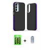 MARSİLYAN™- Galaxy A35 5G Kılıf Eksen Işık - Siyah Joko Magic 5D Cam + Raze Metal Kamera Lens - SH