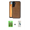 MARSİLYAN™- Galaxy A35 5G Kılıf Kıvılcım Işık Serisi - Şeffaf Pasifik Cam Ekran Koruyucu + Raze Metal Kamera Lens - GS