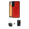 MARSİLYAN™- Galaxy A35 5G Kılıf Kıvılcım Işık Serisi - Siyah 3D Antistatik Hayalet Cam Ekran Koruyucu + Şeffaf Kamera Lens Koruma Cam