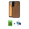 MARSİLYAN™- Galaxy A35 5G Kılıf Kıvılcım Işık Serisi - Siyah 3D Antistatik Seramik Nano Ekran Koruyucu + Raze Metal Kamera Lens - SH