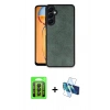 MARSİLYAN™- Galaxy A35 5G Kılıf Kıvılcım Işık Serisi - Siyah 3D Antistatik Seramik Nano Ekran Koruyucu + Raze Metal Kamera Lens - SH