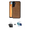 MARSİLYAN™- Galaxy A35 5G Kılıf Kıvılcım Işık Serisi - Siyah 3D Antistatik Seramik Nano Ekran Koruyucu + Kamera Lens Koruma Cam - SF