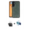 MARSİLYAN™- Galaxy A35 5G Kılıf Kıvılcım Işık Serisi - Siyah 3D Antistatik Seramik Nano Ekran Koruyucu + Kamera Lens Koruma Cam - SF