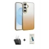 MARSİLYAN™- Galaxy A35 5G Kılıf Kıvılcım Minimal Özel Seri - Şeffaf Pasifik Cam Ekran Koruyucu + Kamera Lens Koruma Cam - SF