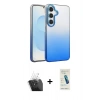 MARSİLYAN™- Galaxy A35 5G Kılıf Kıvılcım Minimal Özel Seri - Şeffaf Pasifik Cam Ekran Koruyucu + Kamera Lens Koruma Cam - SF