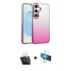 MARSİLYAN™- Galaxy A35 5G Kılıf Kıvılcım Minimal Özel Seri - Siyah 3D Antistatik Seramik Nano Ekran Koruyucu + Şeffaf Kamera Lens Koruma Cam