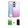 MARSİLYAN™- Galaxy A35 5G Kılıf Kıvılcım Minimal Özel Seri - Siyah 6D Antistatik Mat Seramik Hayalet Nano Ekran Koruyucu + Raze Metal Kamera Lens - GS
