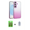 MARSİLYAN™- Galaxy A35 5G Kılıf Kıvılcım Minimal Özel Seri - Siyah Joko Magic 5D Cam + Raze Metal Kamera Lens - GS