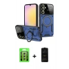 MARSİLYAN™- Galaxy A35 5G Kılıf Kıvılcım Modern Serisi - Siyah 6D Antistatik Mat Seramik Hayalet Nano Ekran Koruyucu + Raze Metal Kamera Lens - GS