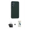 MARSİLYAN™- Galaxy A35 5G Kılıf Kozmos Yansıma Özel Seri - Şeffaf Pasifik Cam Ekran Koruyucu + Kamera Lens Koruma Cam - SF