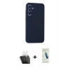MARSİLYAN™- Galaxy A35 5G Kılıf Kozmos Yansıma Özel Seri - Şeffaf Pasifik Cam Ekran Koruyucu + Kamera Lens Koruma Cam - SF