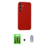 MARSİLYAN™- Galaxy A35 5G Kılıf Kozmos Yansıma Özel Seri - Siyah Joko Magic 5D Cam + Raze Metal Kamera Lens - SH