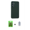 MARSİLYAN™- Galaxy A35 5G Kılıf Kozmos Yansıma Özel Seri - Siyah Joko Magic 5D Cam + Raze Metal Kamera Lens - SH