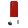 MARSİLYAN™- Galaxy A35 5G Kılıf Kozmos Yansıma Özel Seri - Siyah Joko Magic 5D Cam + Kamera Lens Koruma Cam - SF