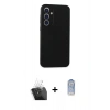 MARSİLYAN™- Galaxy A35 5G Kılıf Kozmos Yansıma Özel Seri - Siyah Joko Magic 5D Cam + Kamera Lens Koruma Cam - SF