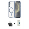 MARSİLYAN™- Galaxy A35 5G Kılıf Nova Işık Özel Seri - Şeffaf Pasifik Cam Ekran Koruyucu + Kamera Lens Koruma Cam - SF