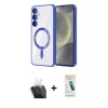 MARSİLYAN™- Galaxy A35 5G Kılıf Nova Işık Özel Seri - Şeffaf Pasifik Cam Ekran Koruyucu + Kamera Lens Koruma Cam - SF