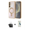 MARSİLYAN™- Galaxy A35 5G Kılıf Nova Işık Özel Seri - Şeffaf Pasifik Cam Ekran Koruyucu + Kamera Lens Koruma Cam - SF