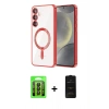 MARSİLYAN™- Galaxy A35 5G Kılıf Nova Işık Özel Seri - Siyah 6D Antistatik Mat Seramik Hayalet Nano Ekran Koruyucu + Siyah Raze Metal Kamera Lens