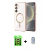 MARSİLYAN™- Galaxy A35 5G Kılıf Nova Işık Özel Seri - Siyah Joko Magic 5D Cam + Raze Metal Kamera Lens - GS