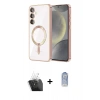 MARSİLYAN™- Galaxy A35 5G Kılıf Nova Işık Özel Seri - Siyah Joko Magic 5D Cam + Şeffaf Kamera Lens Koruma Cam