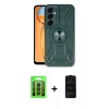 MARSİLYAN™- Galaxy A35 5G Kılıf Nova Yansıma Prime - Siyah 6D Antistatik Mat Seramik Hayalet Nano Ekran Koruyucu + Raze Metal Kamera Lens - SH