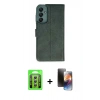 MARSİLYAN™- Galaxy A35 5G Kılıf Siluet Işık Serisi - Siyah 3D Antistatik Mat Seramik Nano Ekran Koruyucu + Raze Metal Kamera Lens - GS
