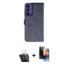 MARSİLYAN™- Galaxy A35 5G Kılıf Siluet Işık Serisi - Siyah 3D Antistatik Mat Seramik Nano Ekran Koruyucu + Kamera Lens Koruma Cam - SF