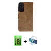 MARSİLYAN™- Galaxy A35 5G Kılıf Siluet Işık Serisi - Siyah 3D Antistatik Seramik Nano Ekran Koruyucu + Raze Metal Kamera Lens - SH