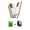 MARSİLYAN™- Galaxy A35 5G Kılıf Ufuk Klasik - Siyah 3D Antistatik Mat Seramik Nano Ekran Koruyucu + Raze Metal Kamera Lens - SH