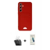 MARSİLYAN™- Galaxy A35 5G Kılıf Vadi Çizgi Prime - Şeffaf Pasifik Cam Ekran Koruyucu + Kamera Lens Koruma Cam - SF