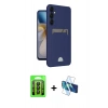 MARSİLYAN™- Galaxy A35 5G Kılıf Vadi Çizgi Prime - Siyah 3D Antistatik Cam Ekran Koruyucu + Raze Metal Kamera Lens - SH