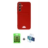 MARSİLYAN™- Galaxy A35 5G Kılıf Vadi Çizgi Prime - Siyah 3D Antistatik Cam Ekran Koruyucu + Raze Metal Kamera Lens - SH