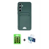 MARSİLYAN™- Galaxy A35 5G Kılıf Vadi Çizgi Prime - Siyah 3D Antistatik Cam Ekran Koruyucu + Raze Metal Kamera Lens - SH