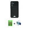 MARSİLYAN™- Galaxy A35 5G Kılıf Vadi Çizgi Prime - Siyah 3D Antistatik Seramik Nano Ekran Koruyucu + Raze Metal Kamera Lens - GS