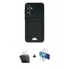 MARSİLYAN™- Galaxy A35 5G Kılıf Vadi Çizgi Prime - Siyah 3D Antistatik Seramik Nano Ekran Koruyucu + Kamera Lens Koruma Cam - SF