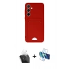 MARSİLYAN™- Galaxy A35 5G Kılıf Vadi Çizgi Prime - Siyah 3D Antistatik Seramik Nano Ekran Koruyucu + Kamera Lens Koruma Cam - SF