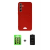 MARSİLYAN™- Galaxy A35 5G Kılıf Vadi Çizgi Prime - Siyah 6D Antistatik Mat Seramik Hayalet Nano Ekran Koruyucu + Raze Metal Kamera Lens - GS
