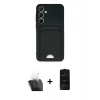 MARSİLYAN™- Galaxy A35 5G Kılıf Vadi Çizgi Prime - Siyah 6D Antistatik Mat Seramik Hayalet Nano Ekran Koruyucu + Kamera Lens Koruma Cam - SF