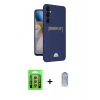 MARSİLYAN™- Galaxy A35 5G Kılıf Vadi Çizgi Prime - Siyah Joko Magic 5D Cam + Raze Metal Kamera Lens - GS