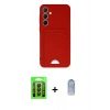 MARSİLYAN™- Galaxy A35 5G Kılıf Vadi Çizgi Prime - Siyah Joko Magic 5D Cam + Raze Metal Kamera Lens - SH