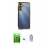 MARSİLYAN™- Galaxy A35 5G Kılıf Vadi Minimal - Siyah Joko Magic 5D Cam + Raze Metal Kamera Lens - GS