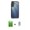 MARSİLYAN™- Galaxy A35 5G Kılıf Vadi Minimal - Siyah Joko Magic 5D Cam + Raze Metal Kamera Lens - GS
