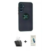 MARSİLYAN™- Galaxy A35 5G Kılıf Yörünge Çizgi - Şeffaf Pasifik Cam Ekran Koruyucu + Kamera Lens Koruma Cam - SF
