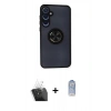 MARSİLYAN™- Galaxy A35 5G Kılıf Yörünge Çizgi - Siyah Joko Magic 5D Cam + Kamera Lens Koruma Cam - SF