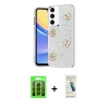 MARSİLYAN™- Galaxy A35 5G Kılıf Yörünge Form - Şeffaf Pasifik Cam Ekran Koruyucu + Raze Metal Kamera Lens - SH