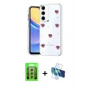 MARSİLYAN™- Galaxy A35 5G Kılıf Yörünge Form - Siyah 3D Antistatik Seramik Nano Ekran Koruyucu + Raze Metal Kamera Lens - GS