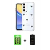 MARSİLYAN™- Galaxy A35 5G Kılıf Yörünge Form - Siyah 6D Antistatik Mat Seramik Hayalet Nano Ekran Koruyucu + Raze Metal Kamera Lens - GS