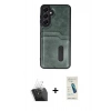 MARSİLYAN™- Galaxy A35 5G Kılıf Yörünge Işık Serisi - Şeffaf Pasifik Cam Ekran Koruyucu + Kamera Lens Koruma Cam - SF